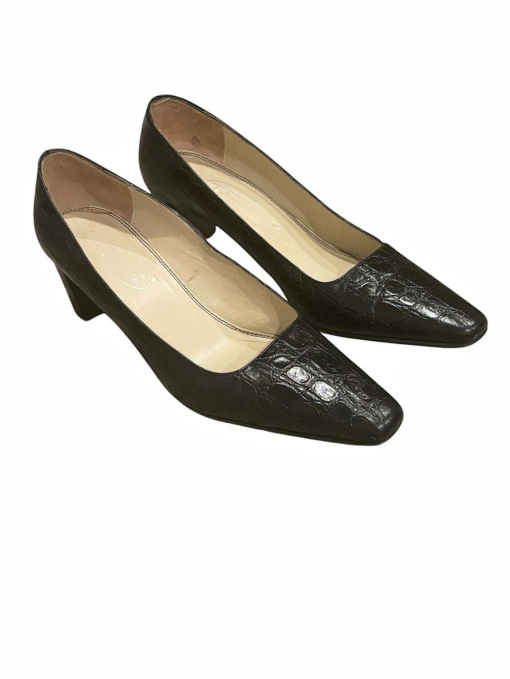 Talbots Pointed Toe Leather Heels in Black US 6.5 M